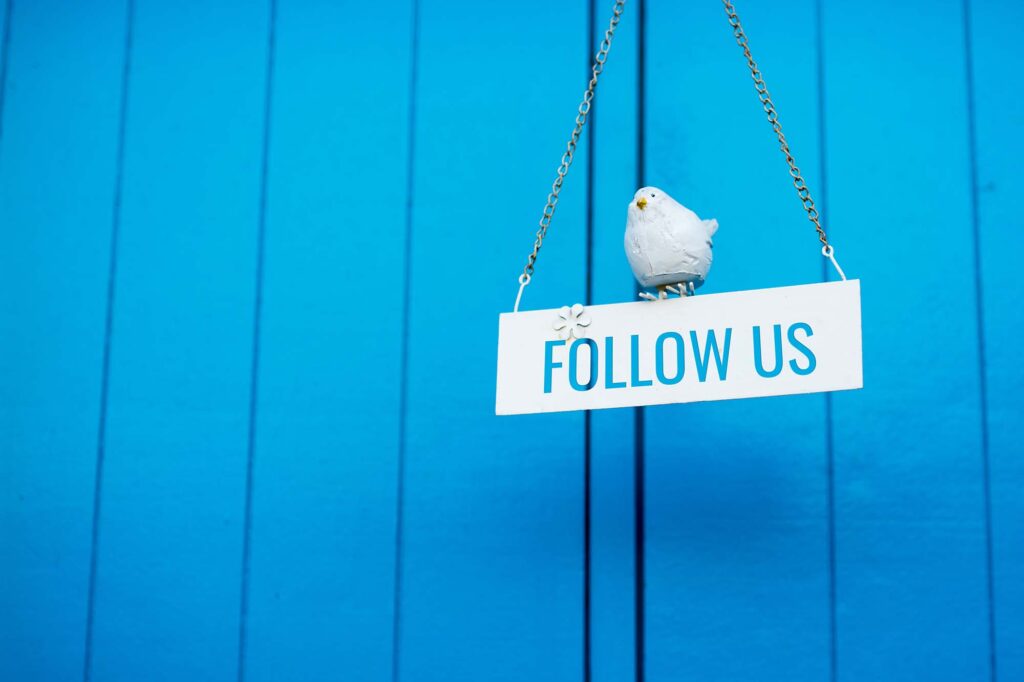 Follow,Us,Signboard